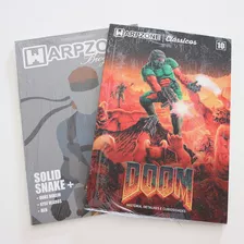 Lote 2 Livros Warpzone Biografias Games Metal Gear Solid Snake / Doom / Duke Nukem