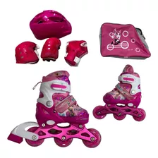 Patines Frozen Para Niña Talla Ajustable + Kit Protección