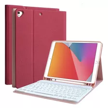 Funda C/teclado Coo iPad 2021 9g/8g/2019 7g 10.2in Red