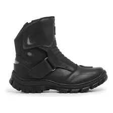 Bota Coturno Para Andar De Moto Em Couro Legitmo 