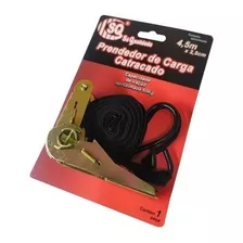 Fita Cabo Cinta De Carga 4,5 M C/ Catraca Super Resistente Cor Preto Ou Laranja