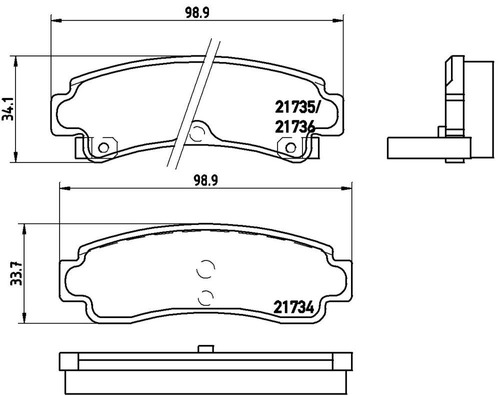 Balatas Traseras Nissan Sunny Ii Gti Ha 1.6 16v 87-91 Brembo Foto 2