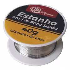 Estanho Em Fio Para Solda C/ Fluxo 40gr 1mm Carretel Em Fio