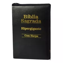 Bíblia Sagrada Letra Gigante C/ Zíper Harpa Gospel