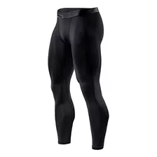 Pantalón Negro Para Hombre Licra Elástica Deportiva Leggings