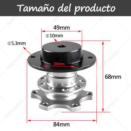 Volante Adaptador Liberacin Frmula Carreras Para Universal Foto 7