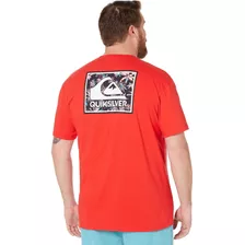 Camiseta Quiksilver Nationwide Para Hombre, Rojo Riesgo, Tal