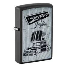 Mechero De Bolsillo Zippo, Diseño De Coche, Negro Mate