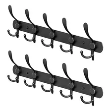 Percheros Hogar Sayoneyes Perchero De Pared Negro Con 5 Ganc