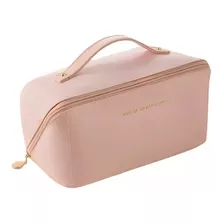 Necessaire Frasqueira Feminina Maquiagem Grande Viagens Cor Rosa