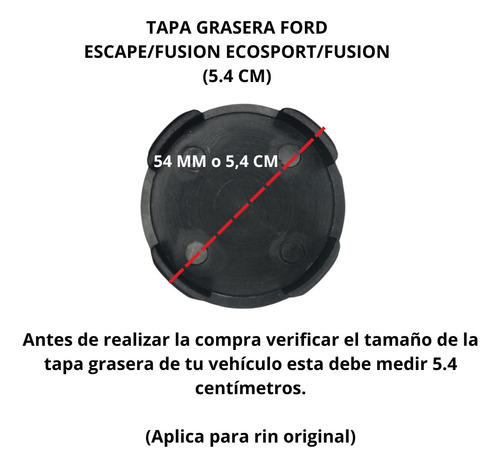 Tapa Centro Rin Copa Ford Escape Fusion X1 Foto 4