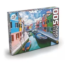 Novo Quebra Cabeça Puzzle 500 Peças Canal De Burano Grow