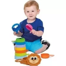 Brinquedo Novo Para Bebê Empilha Baby Macaco Solapa Mercotoy
