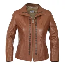 Campera Cuero Mujer Briganti Abrigo Tapado Premium Vera Dama