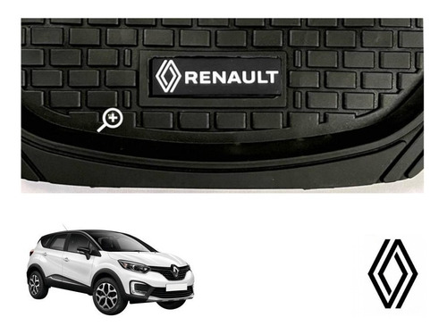 Tapetes 4pz Charola 3d Logo Renault Captur 2018 A 2022 2023 Foto 5