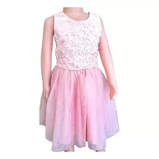 Vestido Fiesta Beba Niña Pequeña Muy Delicado Falda En Tul 