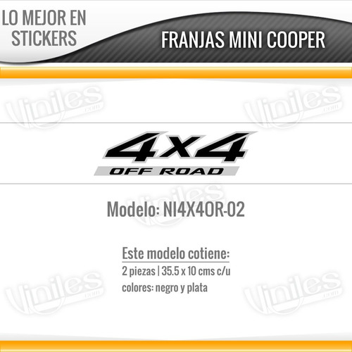 Sticker Calcomania Nissan, Pro4x, 4x4, Nismo Off Road, Xterr Foto 5