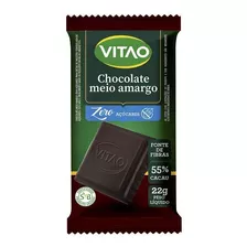 Chocolate Meio Amargo Zero 12x22g - Vitão