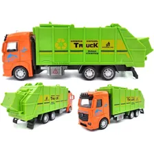 Miniatura Truck Caminhão De Lixo 20cm Cabine Em Metal 