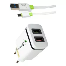 Carregador Parede Universal Duplo Usb 4a 18w E Carga Rápida