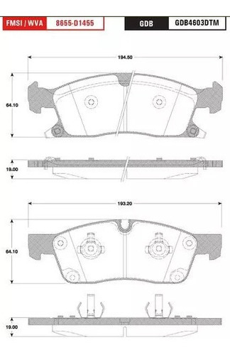 Kit Balatas Delantera Trasera Cl Trw Dodge Durango 3.6 2014 Foto 2