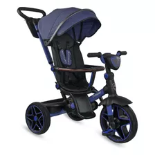 Triciclo 360º Paseador Bebe Con Capota Y Guiador Color Azul