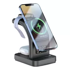 Carregador Multi Sem Fio Indução Qi Para iPhone Relógio Luxo