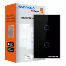  Interruptor Touch Zigbee 2 Botões Mesh Novadigital Tuya