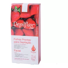 Folhas Prontas Depilatórias Corporal Depilflax Morango 20un