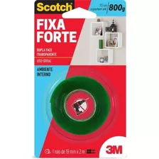 Fita Dupla Face Fixa Forte 19mm X 2m Scotch 3m Transparente