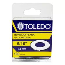 Rondana Plana Galvanizada 5/16 100pz Toledo