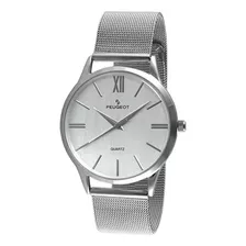 Peugeot Reloj Para Hombre Con Caja Delgada De Acero Inoxidab