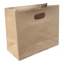 Bolsa De Papel Kraft Asas 30x20+30 Sin Impresion 100 Pz