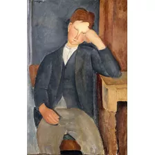 Garoto Jovem Aprendiz Pintura Modigliani Tela 80cm X 53cm