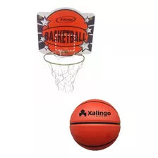 Cesta Basquete Xalingo Madeira Aro De Ferro + Bola Oficial