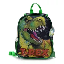 Mochila Dinosaurio Reversible Jardín Calidad Premium Phi Phi