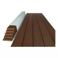 Deck Madeira Plástica Para Piscina Tipo Cumaru 10cm X2cm X2m