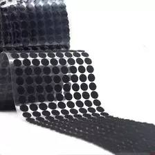 Fecho De Contato Casado Velcron 15mm Adesivo 500 Pares Moeda Cor Preto