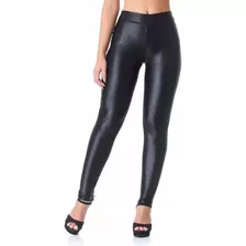 Calça Legging Cirre Efeito Couro Leve Brilho Trifil W06272