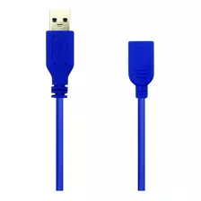 Cable Alargador Usb 3.0 Extensión Con Filtro M H 1.5 Mts Color Azul