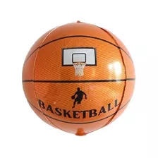 Globo Metalizado Pelota De Baloncesto, Basket 3d