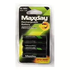 Pilas Maxday Pack X4 Aaa Recargable 2800mah