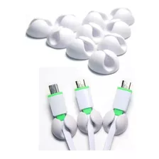 Organizador De Cables Adhesivo Escritorio Blanco X 1