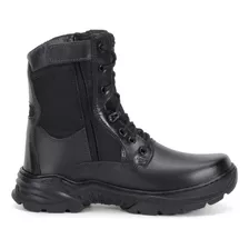 Bota Cano Curto Couro Tático Militar Palmilha Anti Impacto 