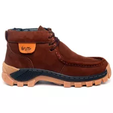 Tênis Adventure Couro Legítimo Nob Stop Boots Castor