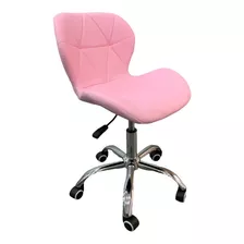 Cadeira De Escritório Maderce Slim Giratoria Rosa