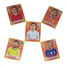 Figuritas Mundial Qatar Messi+ Ronaldo+ Mbappé+ Neymar+ Dibu