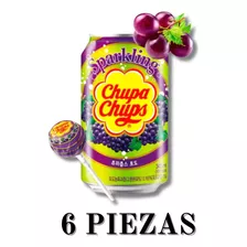 Refresco Coreano Chupa Chups Uva 6 Piezas 