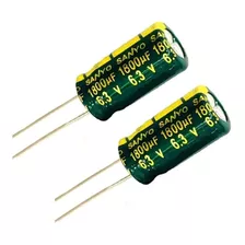 2 Pcs Condensador Electrolitico 1800uf 6.3v 1800mf 105ºc 