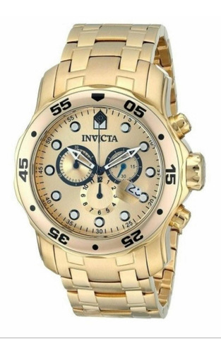 Relógio Invicta Pro Diver Banhado A Ouro 100% Original Luxo